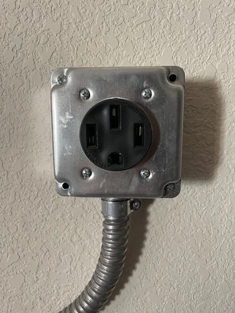 NEMA 14-50 outlet installed for Smart Home Electrical in Imperial Beach